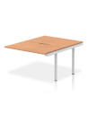 Dynamic Evolve Plus 1200mm B2B Office Bench Desk Ext Kit Oak Top Silver Frame BE220