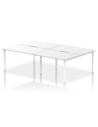 Dynamic Evolve Plus 1200mm B2B 4 Person Office Bench Desk White Top White Frame BE236