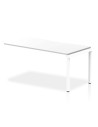 Dynamic Evolve Plus 1600mm Single Row Office Bench Desk Ext Kit White Top White Frame BE306