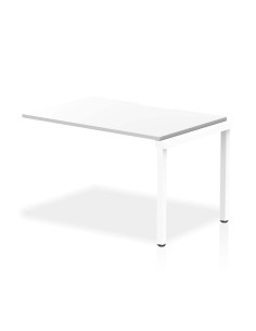 Dynamic Evolve Plus 1200mm Single Row Office Bench Desk Ext Kit White Top White Frame BE316