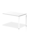 Dynamic Evolve Plus 1200mm Single Row Office Bench Desk Ext Kit White Top White Frame BE316