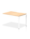 Dynamic Evolve Plus 1200mm Single Row Office Bench Desk Ext Kit Maple Top White Frame BE319