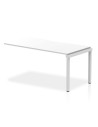 Dynamic Evolve Plus 1600mm Single Row Office Bench Desk Ext Kit White Top Silver Frame BE326