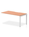 Dynamic Evolve Plus 1600mm Single Row Office Bench Desk Ext Kit Beech Top Silver Frame BE328