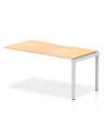 Dynamic Evolve Plus 1600mm Single Row Office Bench Desk Ext Kit Maple Top Silver Frame BE329