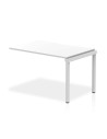 Dynamic Evolve Plus 1200mm Single Row Office Bench Desk Ext Kit White Top Silver Frame BE336