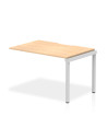 Dynamic Evolve Plus 1200mm Single Row Office Bench Desk Ext Kit Maple Top Silver Frame BE339