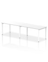 Dynamic Evolve Plus 1400mm Single Row 2 Person Office Bench Desk White Top White Frame BE351