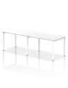 Dynamic Evolve Plus 1200mm Single Row 2 Person Office Bench Desk White Top White Frame BE356