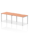 Dynamic Evolve Plus 1200mm Single Row 2 Person Office Bench Desk Beech Top Silver Frame BE378