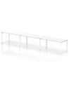 Dynamic Evolve Plus 1600mm Single Row 3 Person Office Bench Desk White Top White Frame BE386