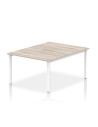 Dynamic Evolve Plus 1200mm B2B 2 Person Office Bench Desk Grey Oak Top White Frame BE742