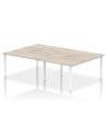 Dynamic Evolve Plus 1200mm B2B 4 Person Office Bench Desk Grey Oak Top White Frame BE748