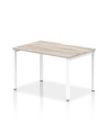 Dynamic Evolve Plus 1200mm Single Starter Office Bench Desk Grey Oak Top White Frame BE760