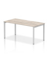 Dynamic Evolve Plus 1600mm Single Starter Office Bench Desk Grey Oak Top Silver Frame BE763