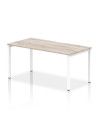 Dynamic Evolve Plus 1600mm Single Starter Office Bench Desk Grey Oak Top White Frame BE764