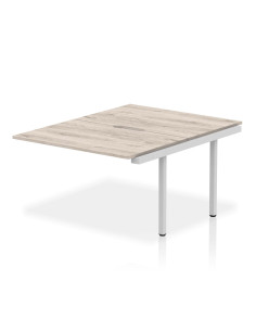 Dynamic Evolve Plus 1200mm B2B Office Bench Desk Ext Kit Grey Oak Top Silver Frame BE777