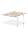 Dynamic Evolve Plus 1200mm B2B Office Bench Desk Ext Kit Grey Oak Top White Frame BE778
