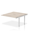 Dynamic Evolve Plus 1400mm B2B Office Bench Desk Ext Kit Grey Oak Top Silver Frame BE779