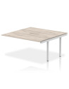 Dynamic Evolve Plus 1600mm B2B Office Bench Desk Ext Kit Grey Oak Top Silver Frame BE781
