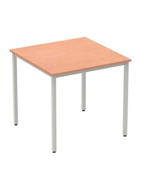 Dynamic Impulse 800mm Straight Writing Desk Table Beech Top Silver Box Frame Leg BF00101 - pic 72620 | FastDaddyshop
