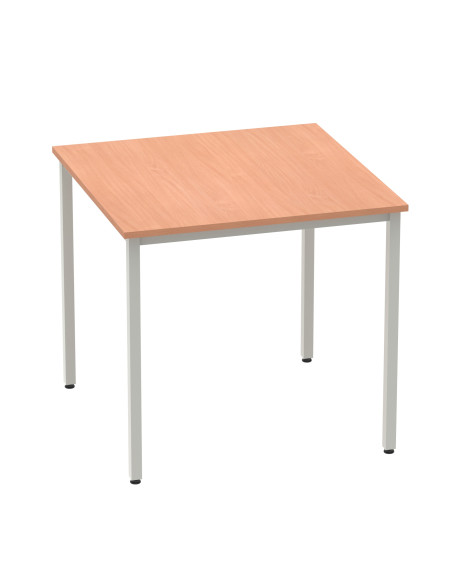 Dynamic Impulse 800mm Straight Writing Desk Table Beech Top Silver Box Frame Leg BF00101 - pic 72622 | FastDaddyshop