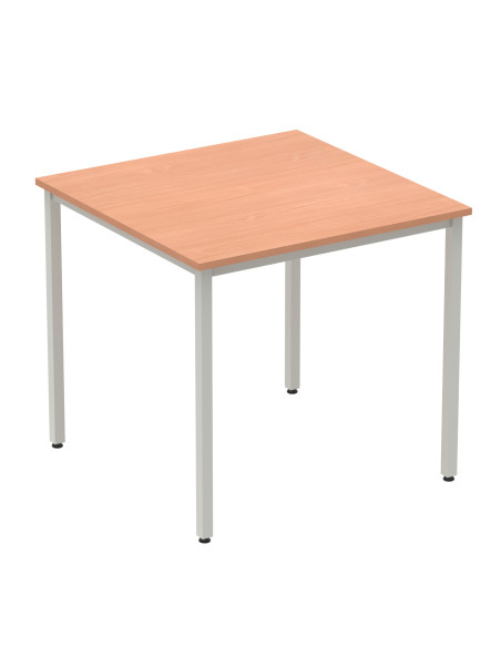 Dynamic Impulse 800mm Straight Writing Desk Table Beech Top Silver Box Frame Leg BF00101 - pic 72624 | FastDaddyshop