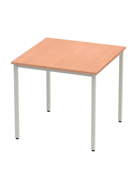 Dynamic Impulse 800mm Straight Writing Desk Table Beech Top Silver Box Frame Leg BF00101 - pic 72625 | FastDaddyshop