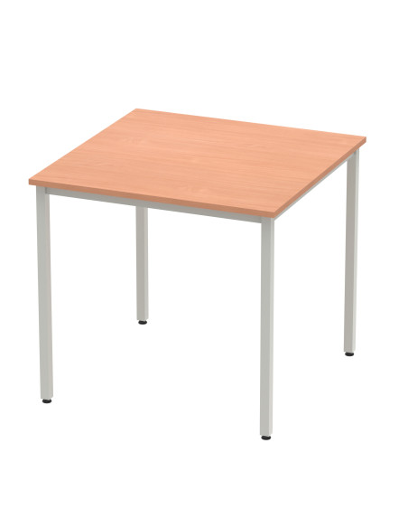 Dynamic Impulse 800mm Straight Writing Desk Table Beech Top Silver Box Frame Leg BF00101 - pic 72627 | FastDaddyshop