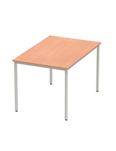 Dynamic Impulse 1200mm Straight Writing Desk Table Beech Top Silver Box Frame Leg BF00102 2
