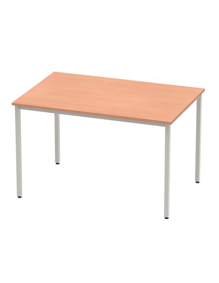 Dynamic Impulse 1200mm Straight Writing Desk Table Beech Top Silver Box Frame Leg BF00102 - pic 72631 | FastDaddyshop