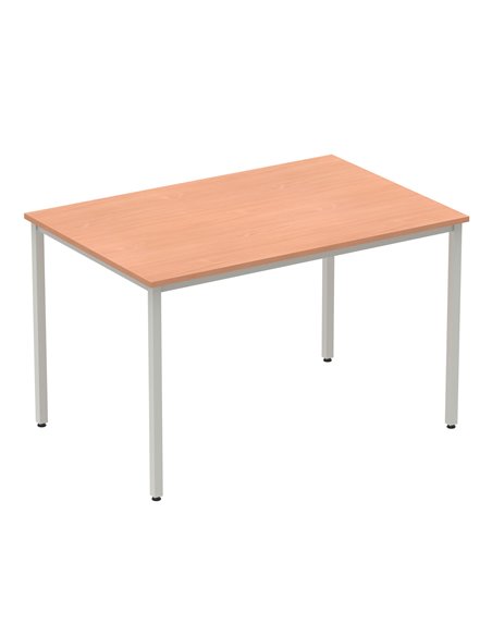 Dynamic Impulse 1200mm Straight Writing Desk Table Beech Top Silver Box Frame Leg BF00102 - pic 72632 | FastDaddyshop