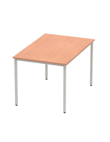 Dynamic Impulse 1200mm Straight Writing Desk Table Beech Top Silver Box Frame Leg BF00102