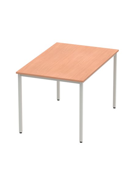 Dynamic Impulse 1200mm Straight Writing Desk Table Beech Top Silver Box Frame Leg BF00102 - pic 72633 | FastDaddyshop