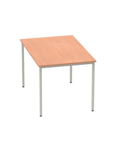 Dynamic Impulse 1200mm Straight Writing Desk Table Beech Top Silver Box Frame Leg BF00102