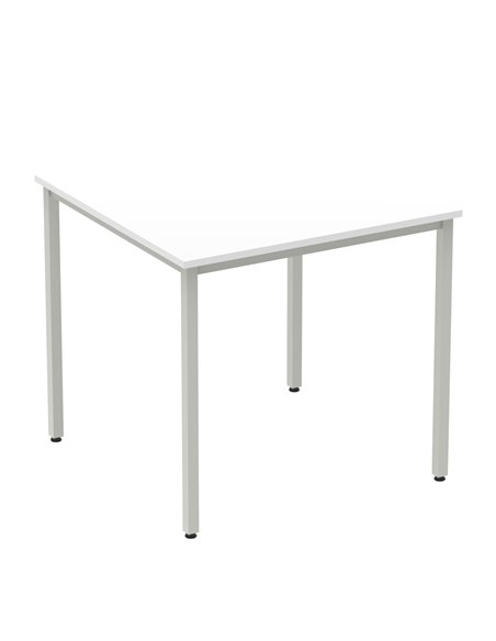 Dynamic Impulse 800mm Straight Writing Desk Table White Top Silver Box Frame Leg BF00114 - pic 72652 | FastDaddyshop