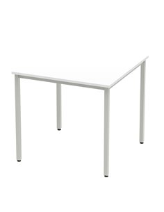 Dynamic Impulse 800mm Straight Writing Desk Table White Top Silver Box Frame Leg BF00114 2