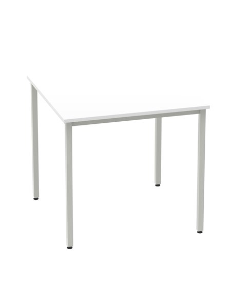 Dynamic Impulse 800mm Straight Writing Desk Table White Top Silver Box Frame Leg BF00114 - pic 72654 | FastDaddyshop