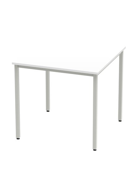Dynamic Impulse 800mm Straight Writing Desk Table White Top Silver Box Frame Leg BF00114 - pic 72655 | FastDaddyshop