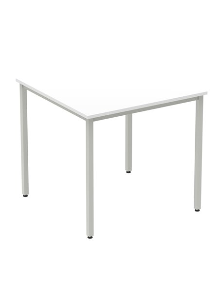 Dynamic Impulse 800mm Straight Writing Desk Table White Top Silver Box Frame Leg BF00114 - pic 72656 | FastDaddyshop