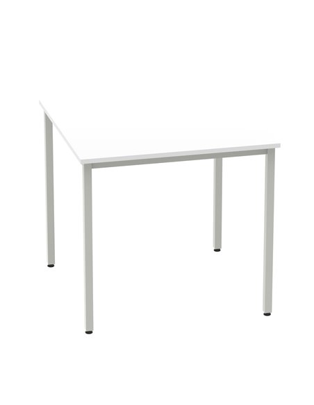 Dynamic Impulse 800mm Straight Writing Desk Table White Top Silver Box Frame Leg BF00114 - pic 72658 | FastDaddyshop
