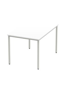 Dynamic Impulse 1200mm Straight Writing Desk Table White Top Silver Box Frame Leg BF00115 2