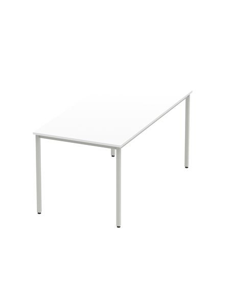 Dynamic Impulse 1600mm Straight Writing Desk Table White Top Silver Box Frame Leg BF00117 - pic 72669 | FastDaddyshop