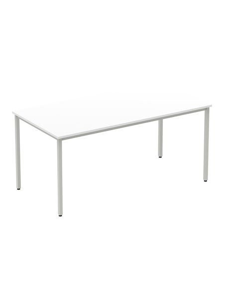 Dynamic Impulse 1600mm Straight Writing Desk Table White Top Silver Box Frame Leg BF00117 - pic 72672 | FastDaddyshop