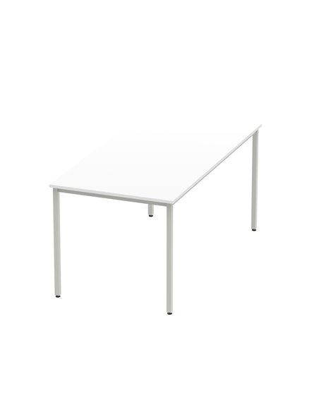Dynamic Impulse 1600mm Straight Writing Desk Table White Top Silver Box Frame Leg BF00117 - pic 72673 | FastDaddyshop