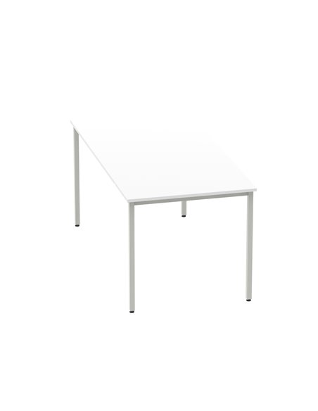 Dynamic Impulse 1600mm Straight Writing Desk Table White Top Silver Box Frame Leg BF00117 - pic 72674 | FastDaddyshop