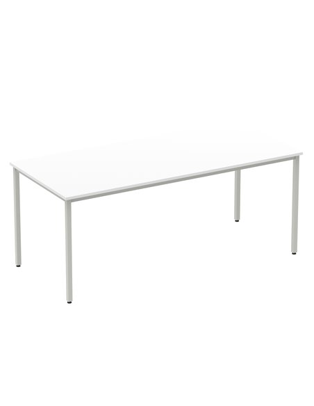 Dynamic Impulse 1800mm Straight Writing Desk Table White Top Silver Box Frame Leg BF00118 - pic 72676 | FastDaddyshop