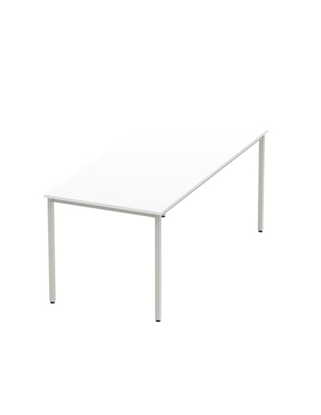 Dynamic Impulse 1800mm Straight Writing Desk Table White Top Silver Box Frame Leg BF00118 - pic 72677 | FastDaddyshop