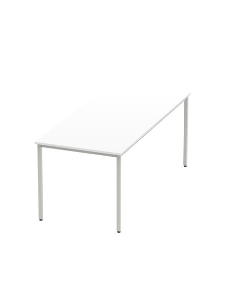 Dynamic Impulse 1800mm Straight Writing Desk Table White Top Silver Box Frame Leg BF00118 - pic 72681 | FastDaddyshop