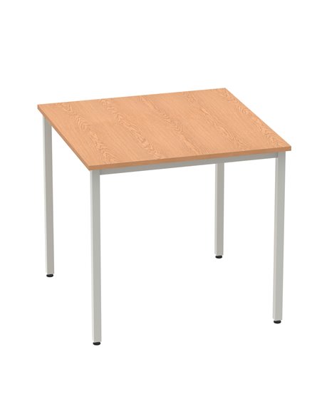 Dynamic Impulse 800mm Straight Writing Desk Table Oak Top Silver Box Frame Leg BF00127 - pic 72686 | FastDaddyshop
